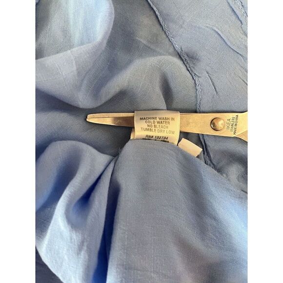 Anthropologie Cloth And Stone Rayon Blue Chambray Blouse 2 Breast Pockets Small - Picture 8 of 9